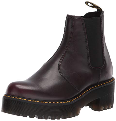 burgundy dr martens chelsea boots