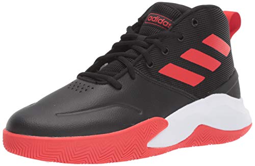 adidas Men's OwnTheGame Wide Basketball Shoe, Black/Active Red/White ...