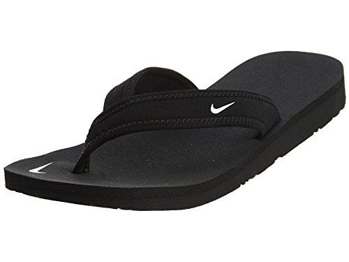 Nike Womens Celso Thong Flip Flops Open Toe Shoes (9, Black)